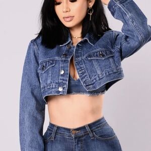 Fashion Nova Blue Denim Jacket